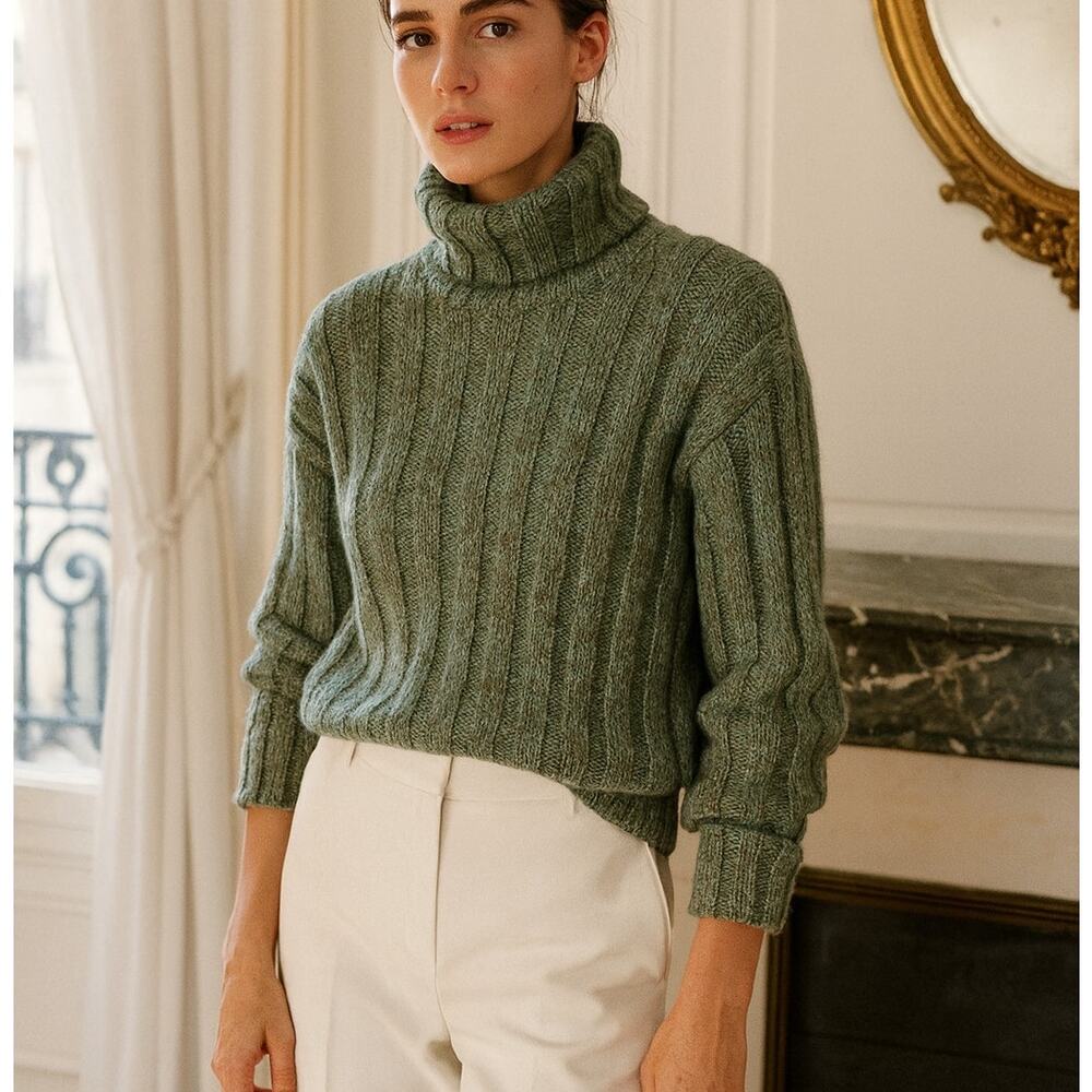 Cherokee Green Turtleneck Sweater